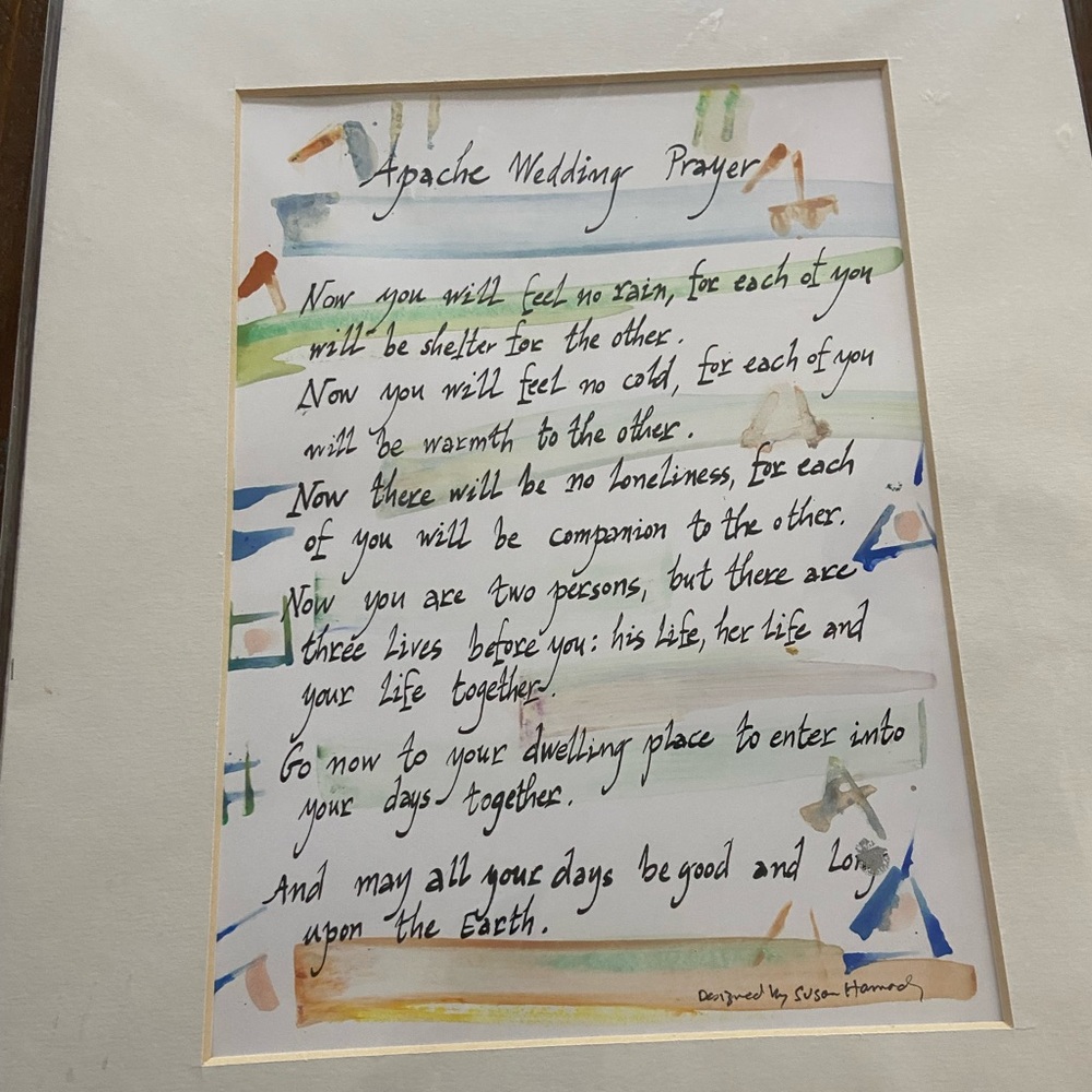 Apache Wedding Prayer Art Print